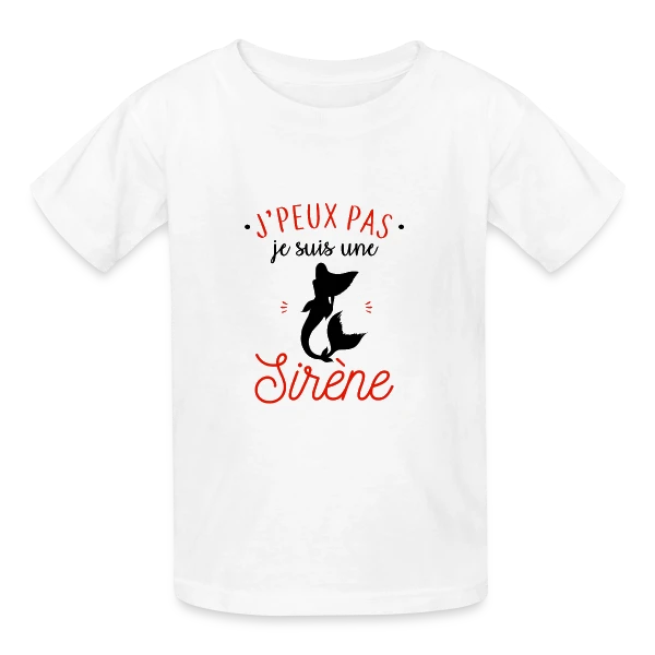 J'peux pas, je suis une sirène sur T-shirts Russell Enfant