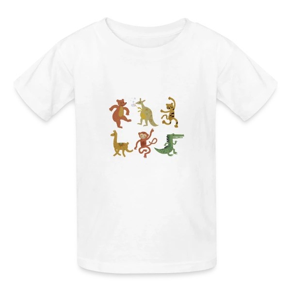 Animaux Rigolos et Joueurs sur T-shirts Russell Enfant