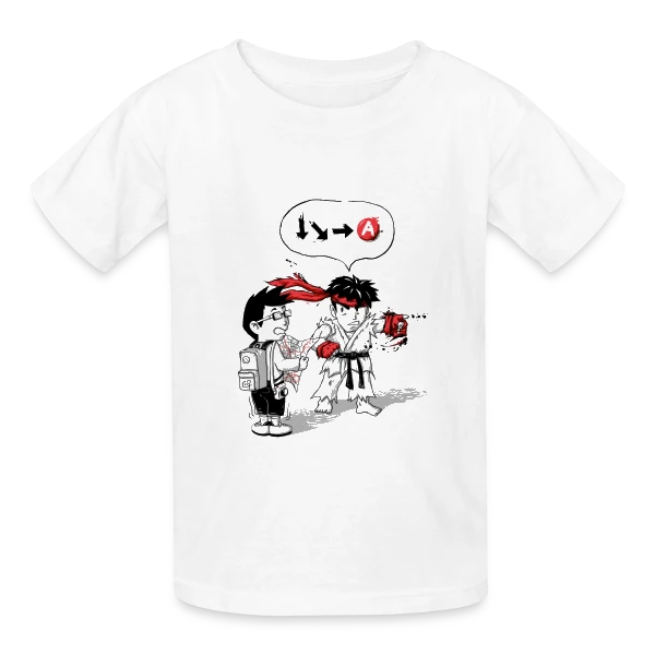 Où est mon Hadoken ? sur T-shirts Russell Enfant
