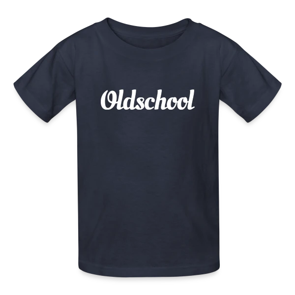 Typographie Rétro Oldschool sur T-shirts Russell Enfant