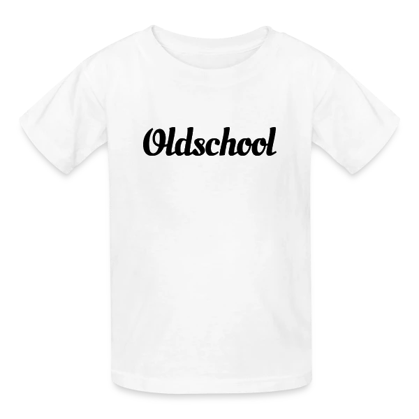 Typographie "Oldschool" Rétro sur T-shirts Russell Enfant