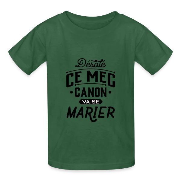 EVG Mec Canon : Le Futur Marié Brille ! sur T-shirts Russell Enfant