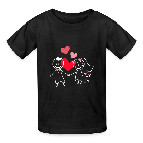 Célébration Mariage sur T-shirts Russell Enfant
