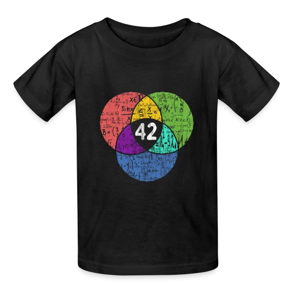 42 - La Réponse Ultime Nerd & Science-Fiction sur T-shirts Russell Enfant