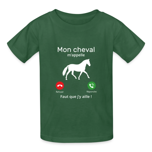 Mon Cheval M'appelle sur T-shirts Russell Enfant