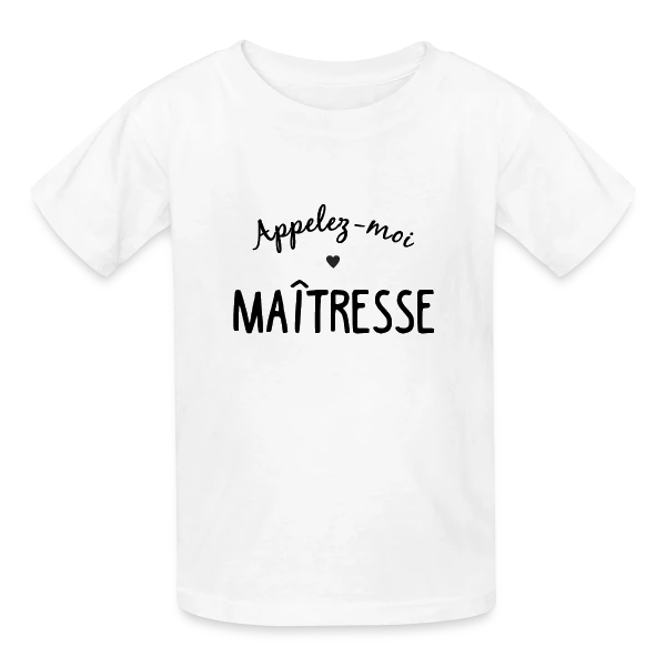Appelez-moi Maîtresse sur T-shirts Russell Enfant