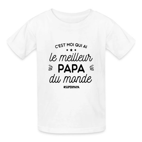 Le Meilleur Papa du Monde sur T-shirts Russell Enfant