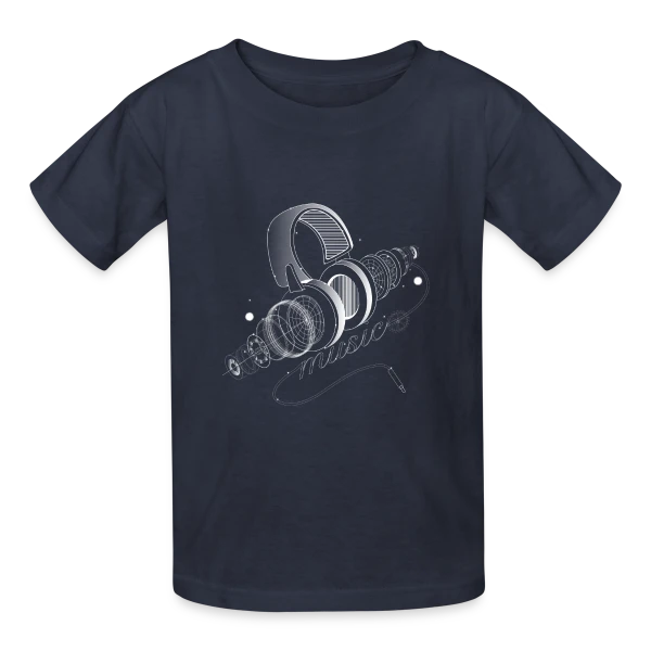 Casque Audio Déconstruit sur T-shirts Russell Enfant