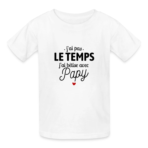 J'ai Bêtise avec Papy ! sur T-shirts Russell Enfant