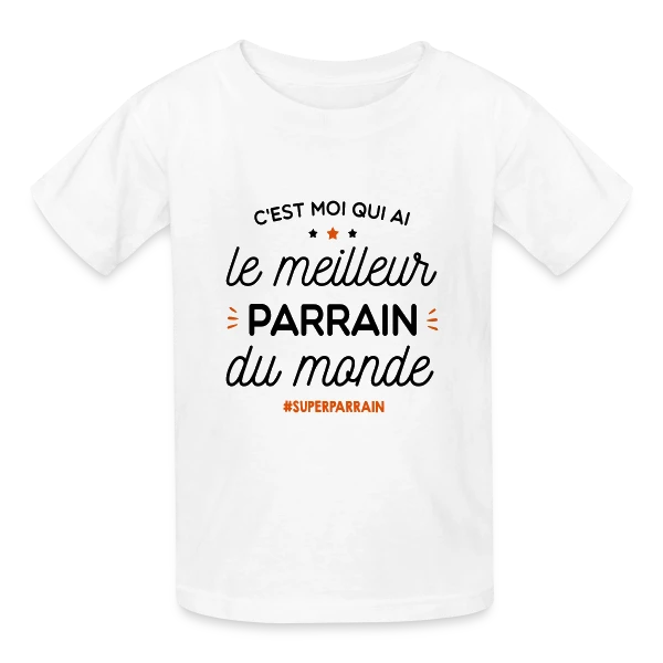 Le Meilleur Parrain du Monde ! sur T-shirts Russell Enfant