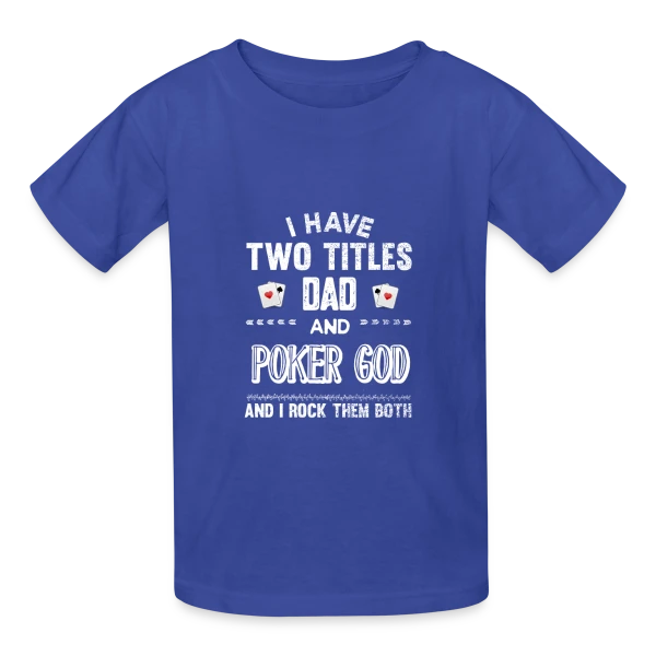 King of Poker sur T-shirts Russell Enfant