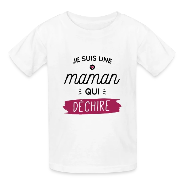 Maman au Top qui Déchire ! sur T-shirts Russell Enfant