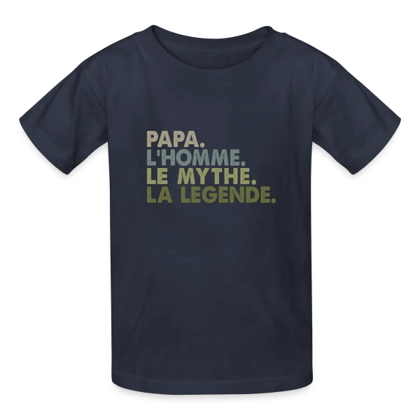 Papa, l'Homme, le Mythe, la Légende - T-Shirt Culte sur T-shirts Russell Enfant