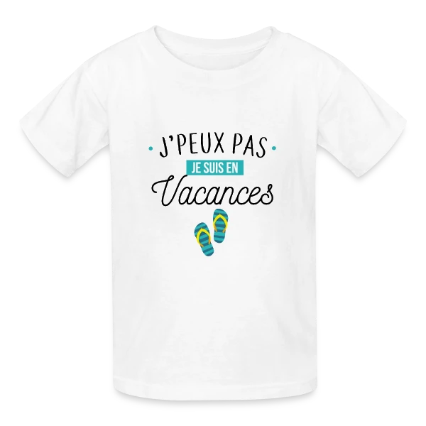 J'peux Pas, Je Suis En Vacances ! sur T-shirts Russell Enfant