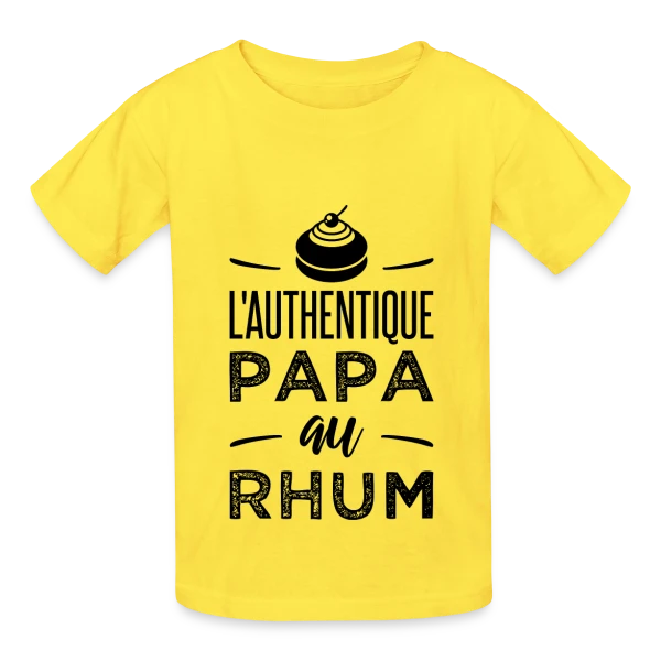 L'Authentique Papa au Rhum sur T-shirts Russell Enfant