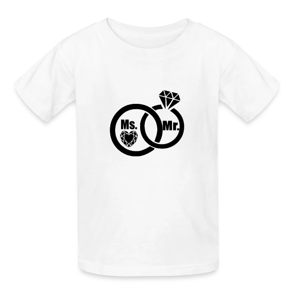 Célébration Mariage sur T-shirts Russell Enfant