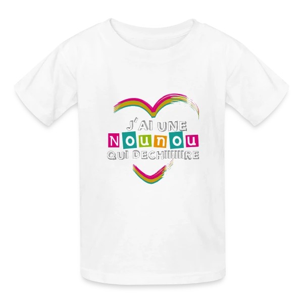 J'ai une Nounou Qui Déchire - Cadeau Unique sur T-shirts Russell Enfant