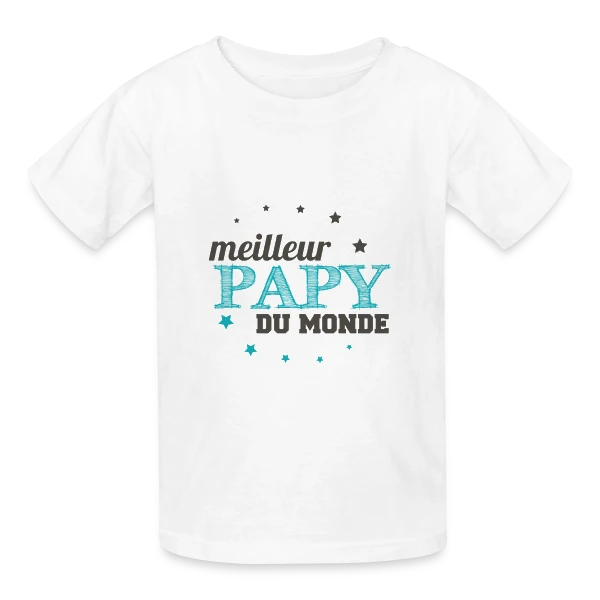Le Meilleur Papy du Monde sur T-shirts Russell Enfant