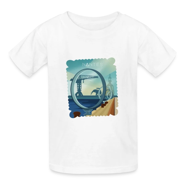 Ville de Nantes - Design Urbain sur T-shirts Russell Enfant