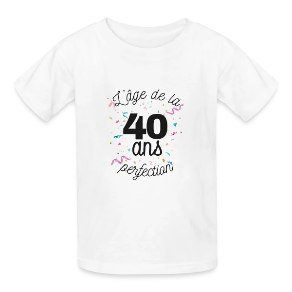 40 Ans : L'Âge de la Perfection sur T-shirts Russell Enfant