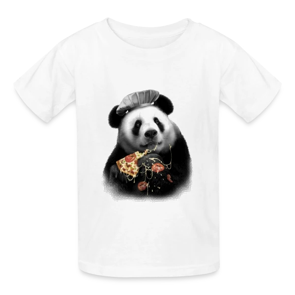 Panda Pizza : La Pause Gourmande sur T-shirts Russell Enfant