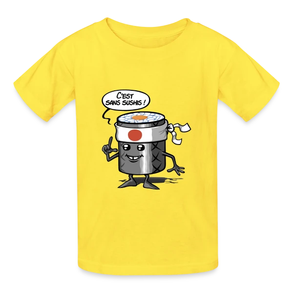 Sans Sushis : Zénitude et Sérénité Garantie sur T-shirts Russell Enfant