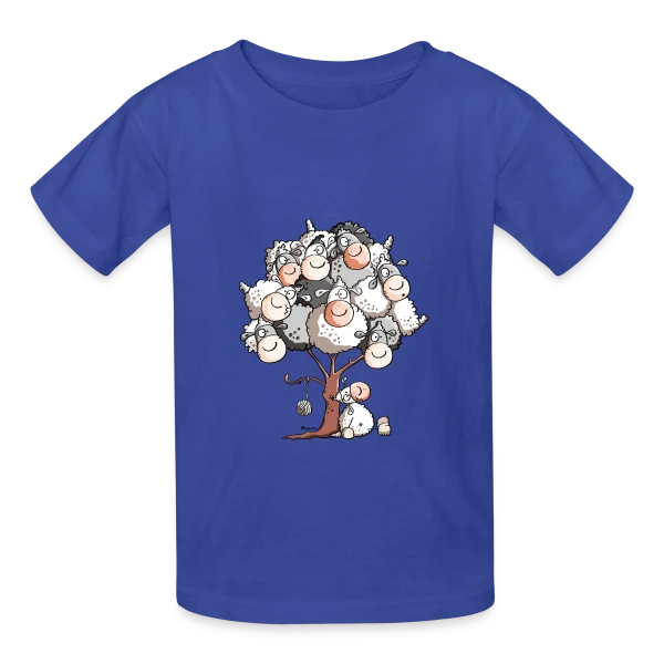 Petit Mouton Laineux Câlin sur T-shirts Russell Enfant