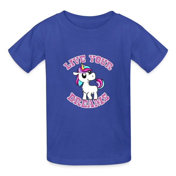Licorne Kawaii Rêves Magiques sur T-shirts Russell Enfant