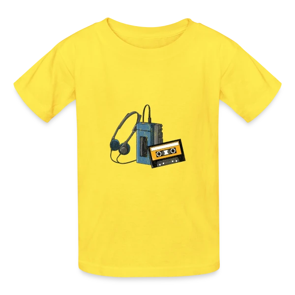 Walkman Rétro Cassette sur T-shirts Russell Enfant
