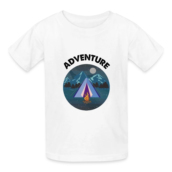 Nuit d'Aventure en Montagne sur T-shirts Russell Enfant