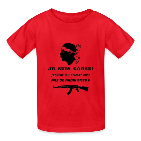 Humour Corse Arme sur T-shirts Russell Enfant
