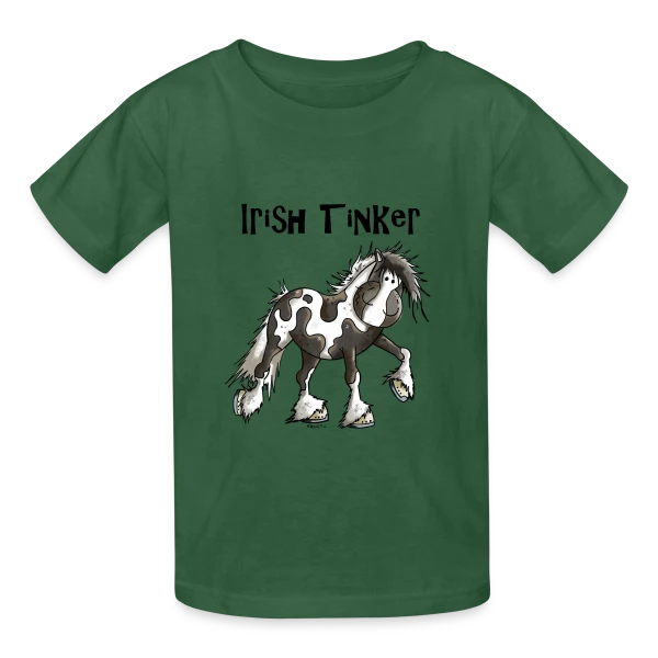 Tracy l'Irish Tinker - Cheval de Rêve Irlandais sur T-shirts Russell Enfant