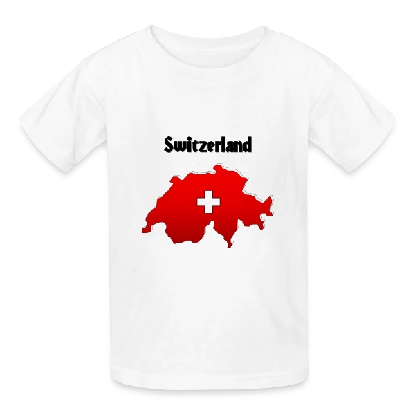 Voyage en Suisse sur T-shirts Russell Enfant