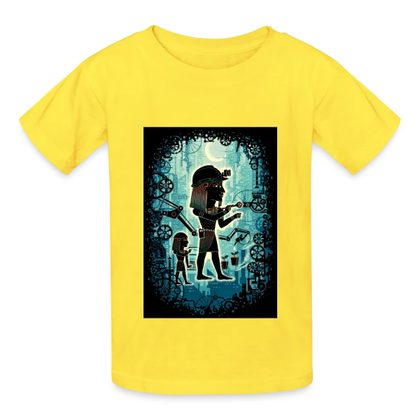 Pharaon du Travail sur T-shirts Russell Enfant