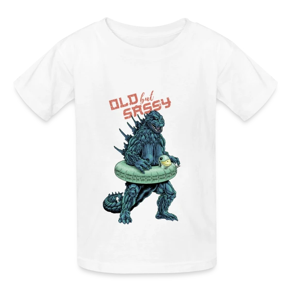 Vieux mais Culotté : Le Monstre Plouf ! sur T-shirts Russell Enfant