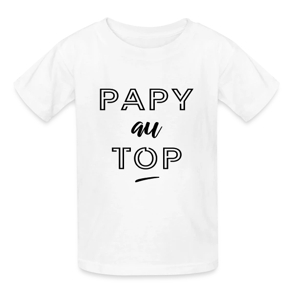 Super Papy sur T-shirts Russell Enfant