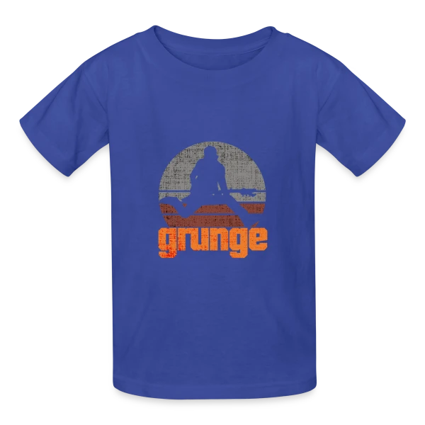Guitariste Grunge Rétro sur T-shirts Russell Enfant