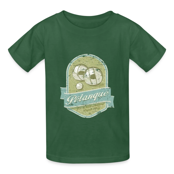 Pétanque Rétro Chic sur T-shirts Russell Enfant