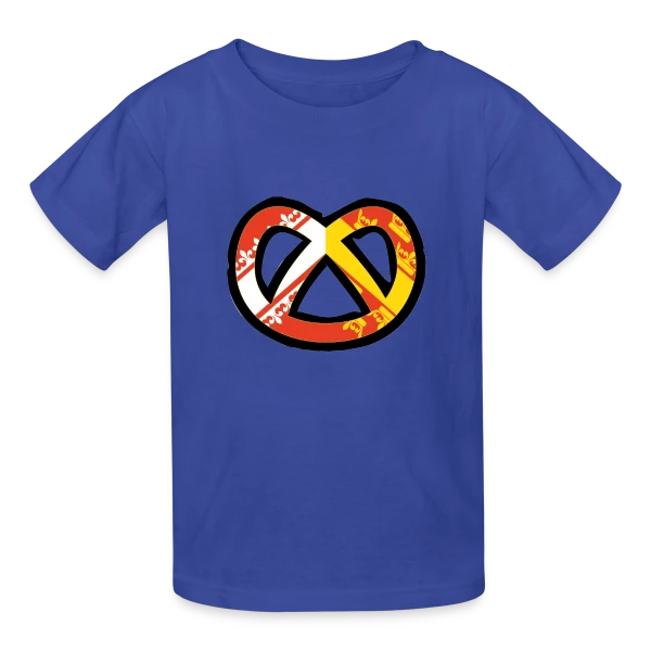 Humour Logo Bretzel Alsace sur T-shirts Russell Enfant