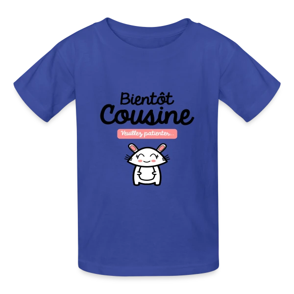 Bientôt Cousine : Annonce Mignonne sur T-shirts Russell Enfant