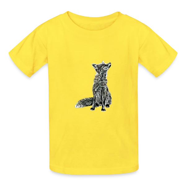 Renard Réaliste Élégant sur T-shirts Russell Enfant