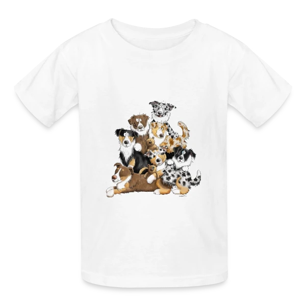 Berger Australien Rigolo : Le Chaos Adorable sur T-shirts Russell Enfant