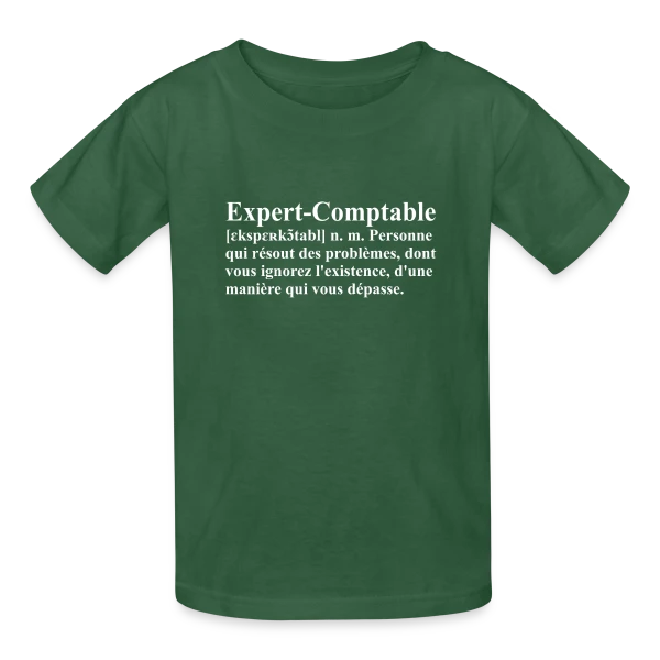 Définition de l'Expert-Comptable | T-Shirt Humour Métier sur T-shirts Russell Enfant