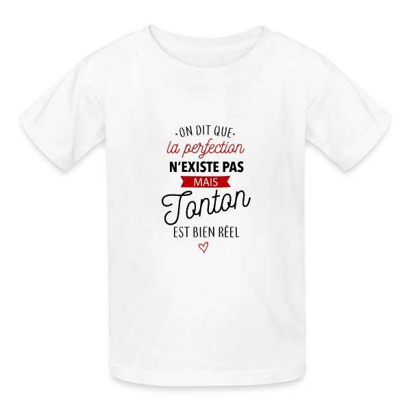 Tonton 'La Perfection est Réelle !' sur T-shirts Russell Enfant
