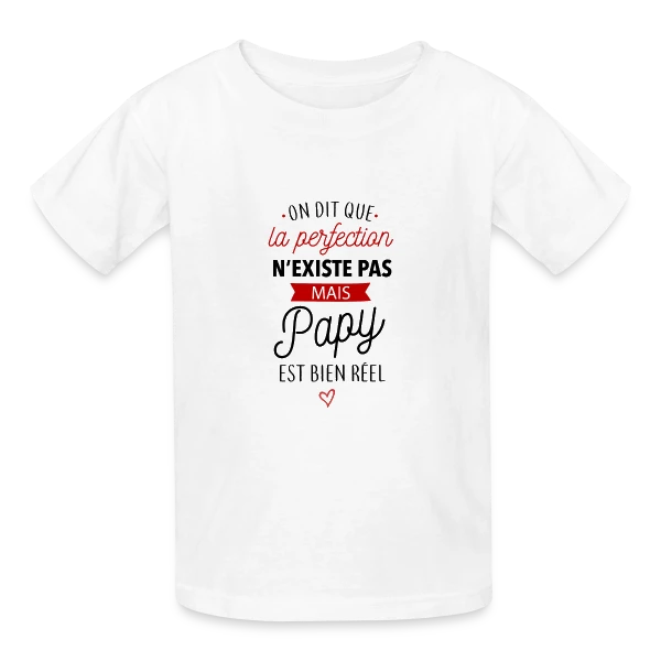 Papy Parfait : La Perfection Faite Homme sur T-shirts Russell Enfant
