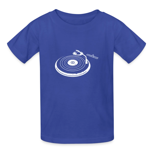 Platine Vinyle DJ Rétro sur T-shirts Russell Enfant