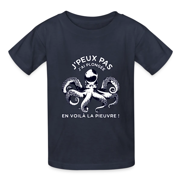 J'peux pas J'ai Plongée ! | T-Shirt Passion Sous-Marine sur T-shirts Russell Enfant