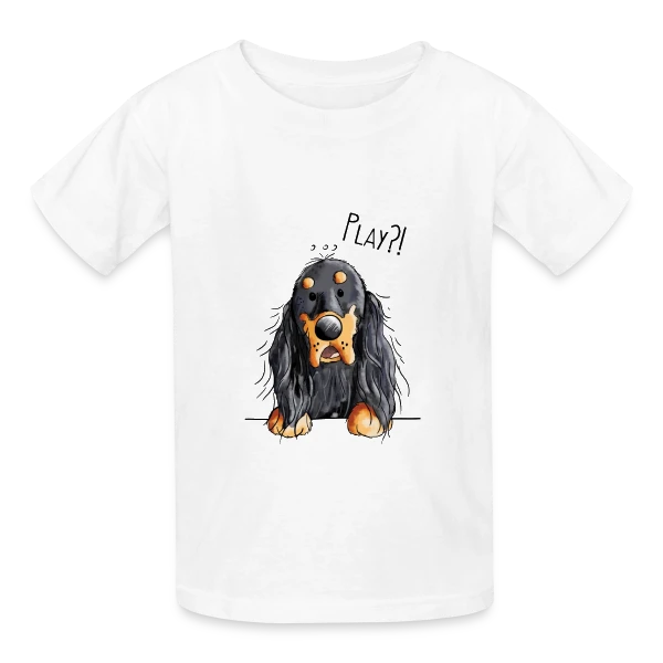 Gordon Setter Rigolo Style BD sur T-shirts Russell Enfant