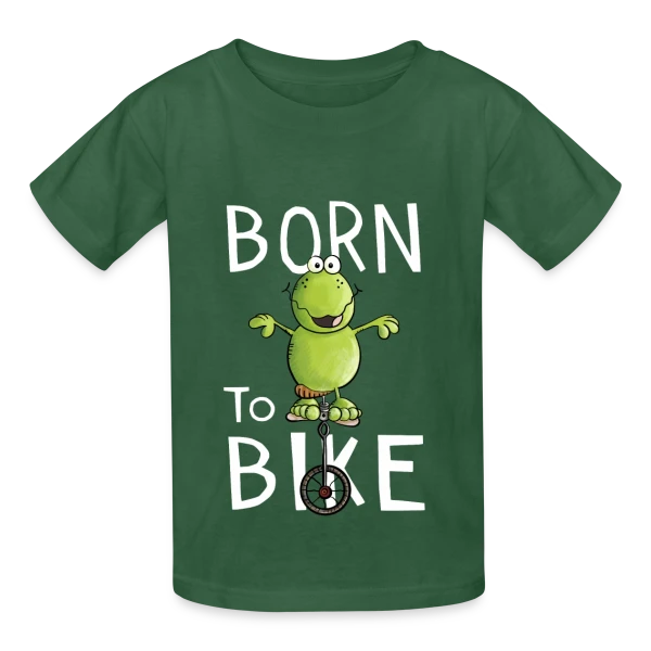 Né Pour Pédaler - Frocg à Monocycle Comique sur T-shirts Russell Enfant