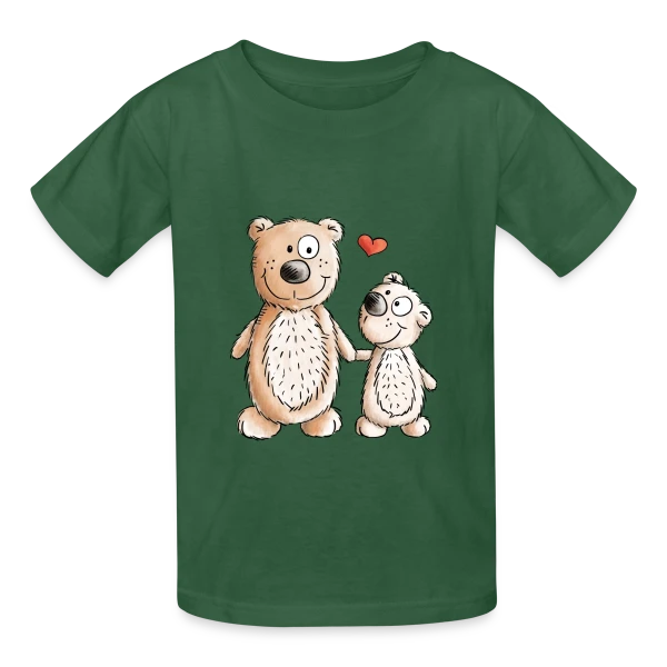 Amour Oursons Câlins sur T-shirts Russell Enfant